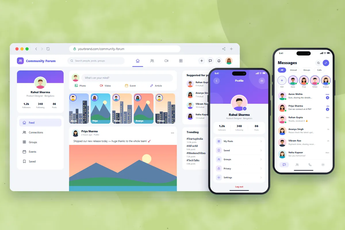 Community Forum – website by Gletus Technology