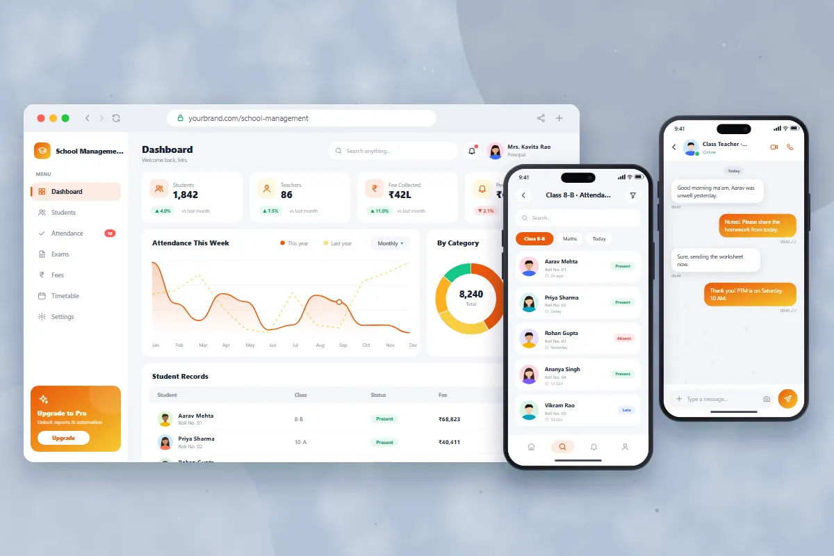 School Management Software – web software by Gletus Technology